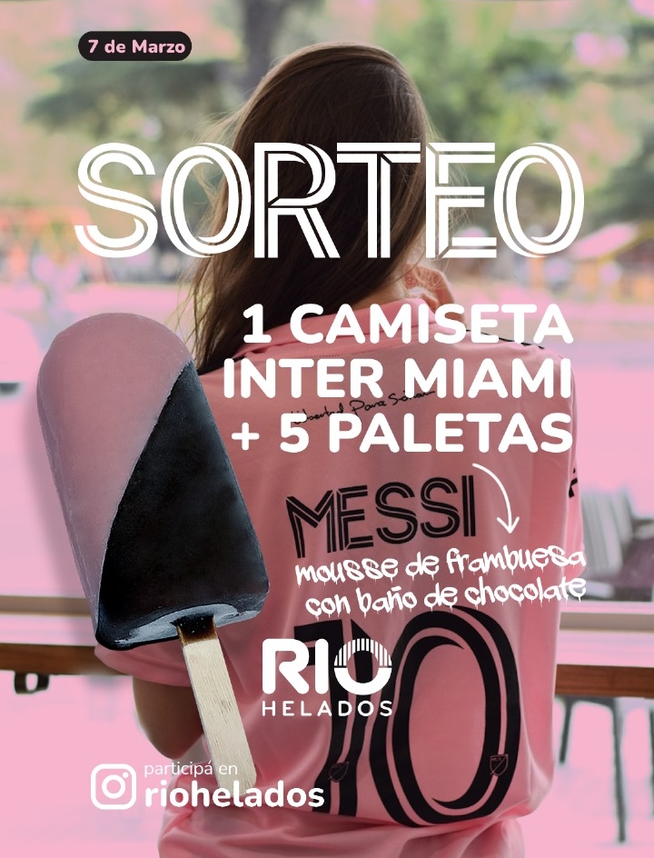 Heladería Río te invita a ganar una camiseta del Inter Miami y paletas heladas